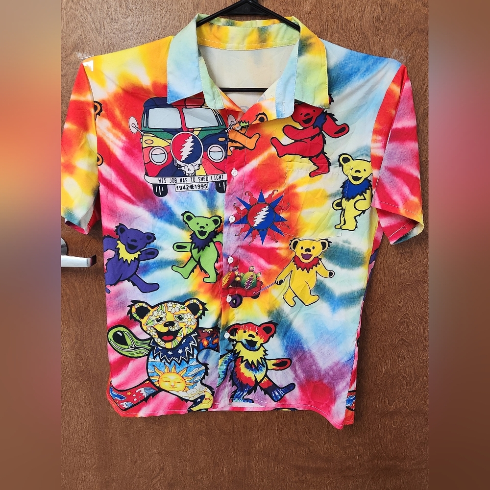 Grateful Dead Tye Dye Men's Shirt Unique Size XL